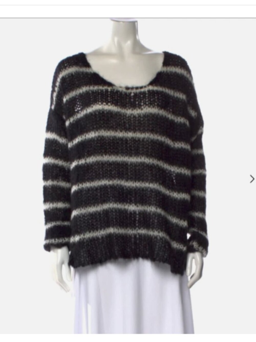 🖤 $230 MIKUTA The Striped Mohair Sweater Small - Picture 3 of 4